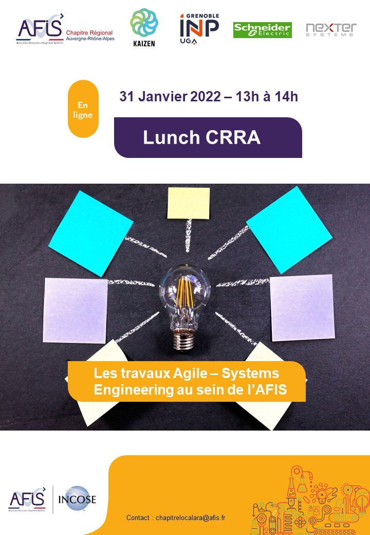 Lunch CRRA "Travaux Agile - Systems Engineering au sein de l'AFIS"